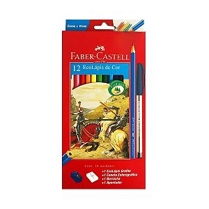 Lápis De Cor 12 Cores + Kit Escolar Faber Castell