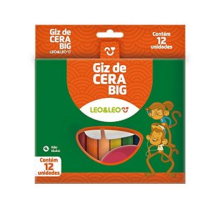 Giz de Cera Big Leo & Leo 12 Cores