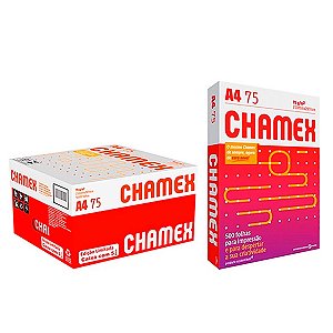 Caixa Papel Sulfite A4 com 10 Pacote de 500 Folhas 75g Chamex