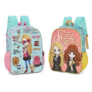 Mochila Escolar de Costa Feminina Harry Potter Lux Cel