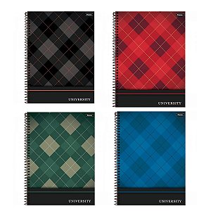 Caderno University Adesivo Foroni 10 Materias 160 Fls Espiral