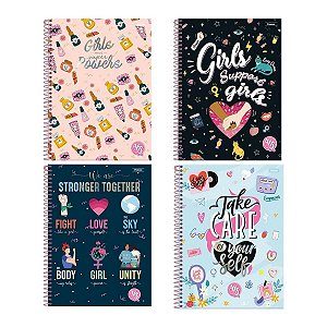 Caderno APS Teen Adesivo 10 Matérias 160 Folhas Espiral Foroni