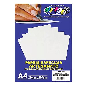 Papel Especial Artesanato Casca de Ovo A4 Opaline 180g Off Paper 50 Folhas