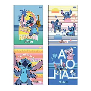 Caderno Brochura Universitário Lilo & Stitch 80 fls Foroni