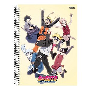 Caderno Naruto Filho Boruto Adesivo 10 Materias 160 Fls Espiral São Domingos