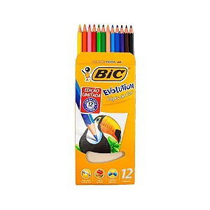 Lápis De Cor 12 Cores Evolution Bic