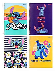 Caderno Espiral Universitário Lilo & Stitch Jandaia