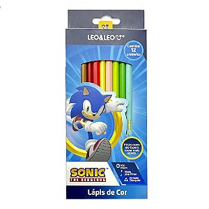 Lapis de Cor Sonic the Hedgehog 12 Cores Leo&Leo