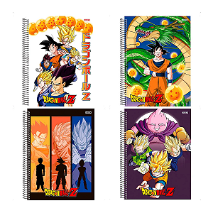 Caderno Dragon Ball Z Capa Dura Espiral 1 Matéria 80 Folhas São Domingos