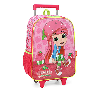 Mochila De Rodinha Luxcel Moranguinho Escolar Infantil
