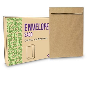 Caixa com 100 Envelopes Saco Pardo  22,9x 32,4cm Star Office