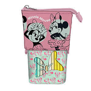 Estojo Escolar Que Fica Em Pé Retrátil Disney Minnie Mouse Dac