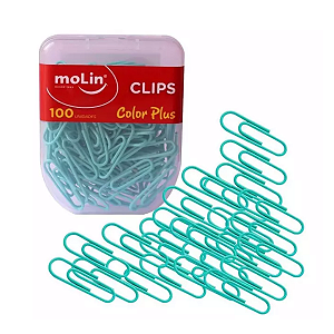 Clips Verde Agua 28mm Kit c/100 Unid. Molin