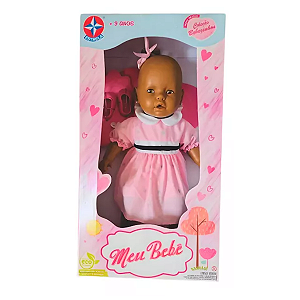 Boneca Meu Bebê Morena 60cm Estrela