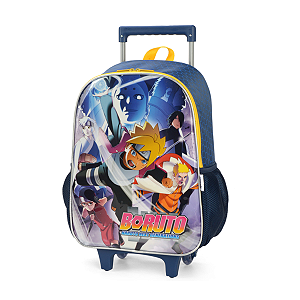 Mochila De Rodinha Luxcel Naruto Boruto Escolar Infantil