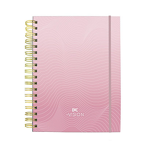 Caderno Inteligente Smart Universitário Vision Rosa 10 Mat Removivel 90g