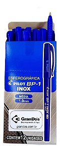 Caixa de Caneta Esferográfica Bp-1 Azul 1.0 C/ 12 Unidads Pilot