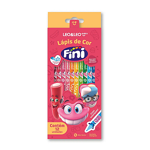 Lápis De Cor Linha Bala Fini 12 Cores Leo&Leo