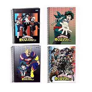 Caderno 10 Matérias My Hero Academia Foroni