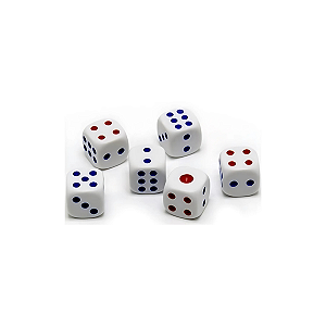 Kit 6 Dados Para Jogos 1,5x1,5x1,5cm Moment