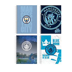 Caderno Universitário Futebol Manchester City Animativa