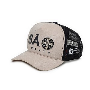 Bone Country Trucker com Telinha Boibrand's São Bento - Off-white e Preto