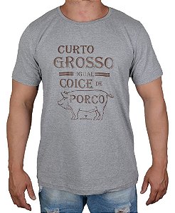 Camiseta Masculina Country Boibrand's Coice de Porco - Cinza Mescla