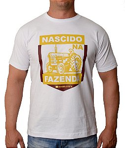 Camiseta Masculina Country Boibrand's Fazenda - Branco