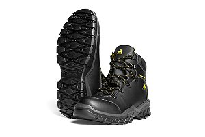 Bota Botina de Amarrar Preto/Amarelo Bico Composite Brasília CA 46133 - DELTA PLUS