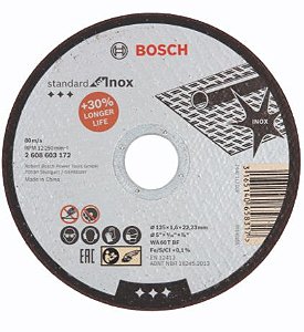 Disco de Corte Standard for Inox 125x1,6mm Reto