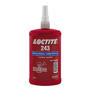 Adesivo Loctite 243 Trava Roscas Anaeróbico Médio Torque Azul 250g