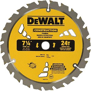 Lâmina para Serra Circular Linha Construction 7 1/4" - 24t - DEWALT