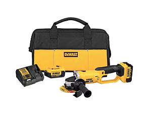 Esmerilhadeira 4 1/2” - 5” (115mm-125mm) 20v max li ion, 2 baterias 4.0ah, carrgador 220v e bolsa - DEWALT