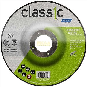 Disco desbaste 4.1/2" x 1/4" x 7/8" BDA-600 classic - NORTON
