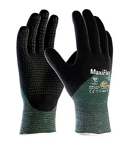 LUVA MAXIFLEX CUT 3/4 NYLON REVEST. NITRILIGO ESPUMOSOS PIG. PALMA E PONTAS DOS DEDOS CA 51707 ATG