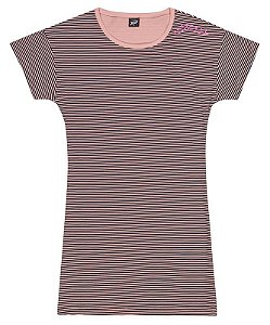 Vestido Juvenil Com Estampa Listrada