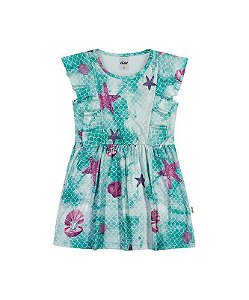 Vestido Infantil Com Estampa Estrelas do Mar