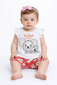 Conjunto Koala Blusa e Ciclista Bebê Elian