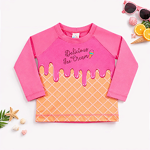 Camiseta Praia manga longa Proteção uv50+ Tip Top
