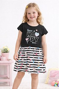 Conjunto Infantil Elian – Vestido e Cropped