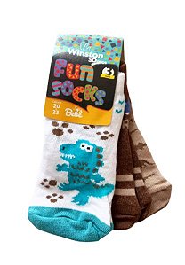 Kit Meia 3 pares Winston Fun Socks 20 A 23