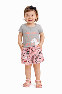 Conjunto Infantil Verão Unicórnio Fakini