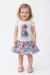 Conjunto Infantil Feminino Kyly Gatinha