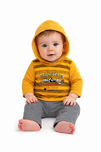 Conjunto Infantil Bebê – Moletom com Capuz e Calça 🧡👶