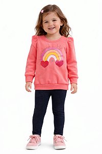 Conjunto Infantil Feminino Moletom com Legging