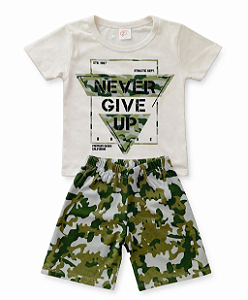 Pijama Infantil Masculino – Conjunto Never Give Up