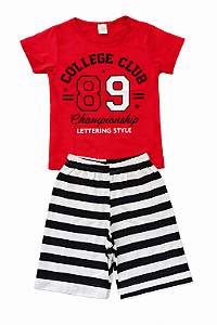 Pijama Infantil College Club 89 -100% Algodão