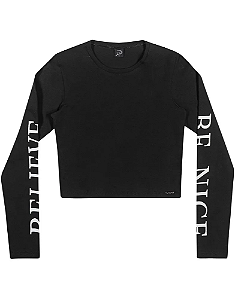 Blusa Elian Juvenil Menina Meia Estação com Estampa Escrita Be Nice