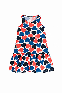 Vestido Infantil Malwee Menina – Estampa de Corações