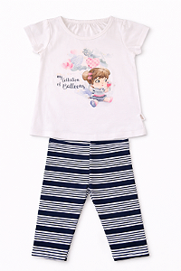 Conjunto Infantil Feminino Blusa e Legging